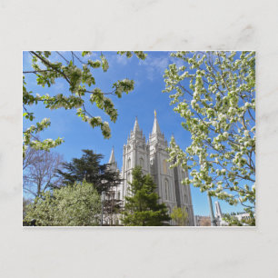 Cartão Postal Salt Lake City Temple em Primavera.
