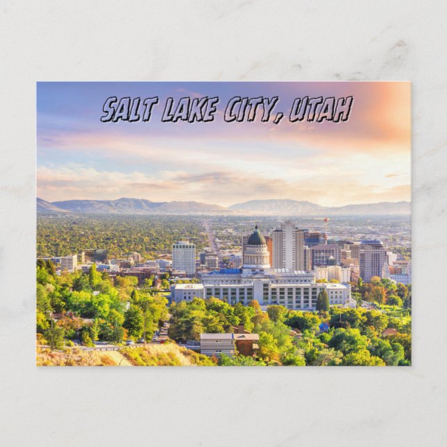 Cartão postal Salt Lake City Utah souvenir viagem (Frente)