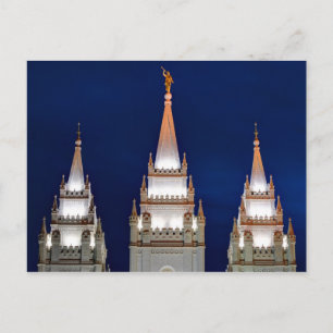 Cartão Postal Salt Lake LDS Mormon Temple at Night