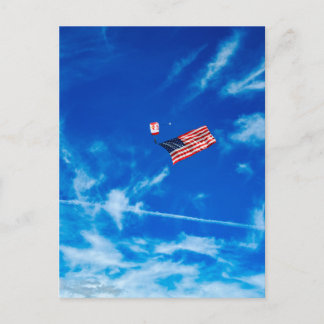 Cartão Postal Saltador com Bandeira Americana em Austin
