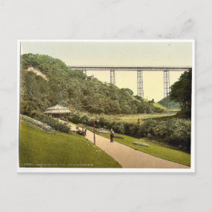 Cartão Postal Saltburn-by-the-Sea, os jardins, Yorkshire, Engla