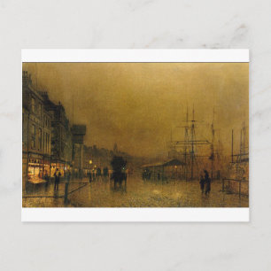 Cartão Postal Salthouse Dock, Liverpool John Atkinson Grimshaw