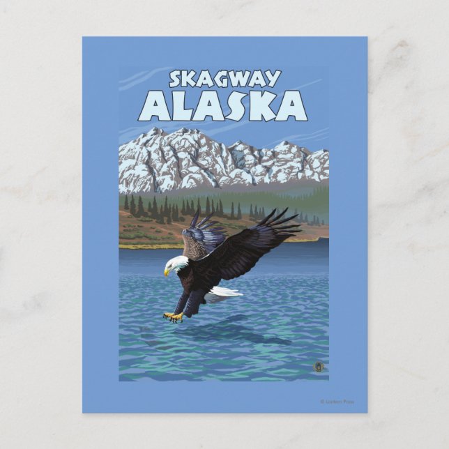 Cartão Postal Salto de Águia-Válida - Skagway, Alaska (Frente)