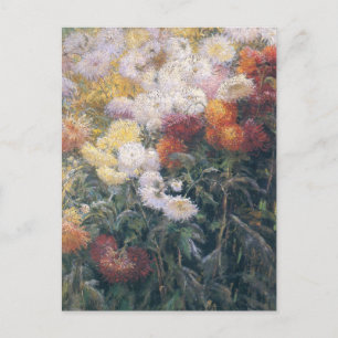 Cartão Postal Salto de Chrysanthemums por Gustave Caillebotte