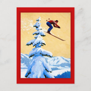 Cartão Postal Salto de Esqui suiça