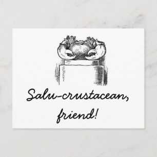 Cartão Postal Salu-crustáceo
