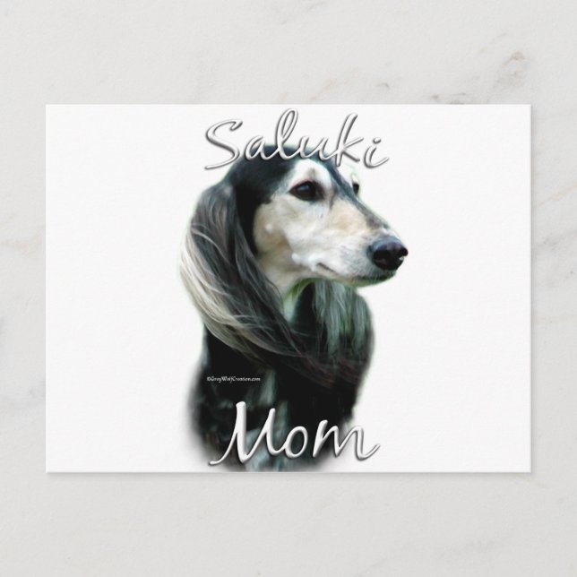 Cartão Postal Saluki Mãe 2 (Frente)