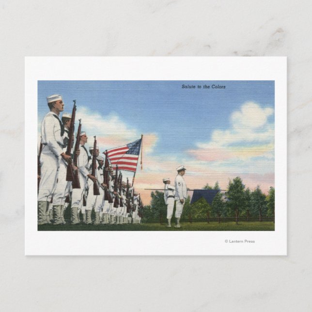 Cartão Postal Salute à Formação de Cores - Marinho dos EUA (Frente)