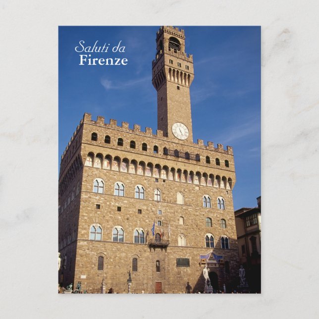 Cartão postal "Saluti da Firenze" (Frente)