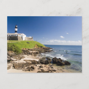 Cartão Postal Salvador, Brasil. Porto da Barra e o