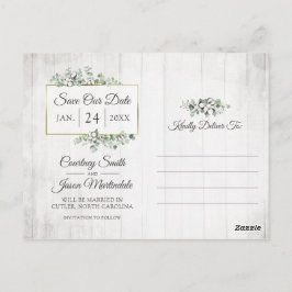 Cartão Postal Salvar a Data Casamento de Algodão do Sul 3-Foto