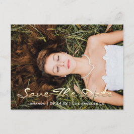 Cartão Postal Salvar a Data Foto Cinza 16º 15º Chá de Noiva