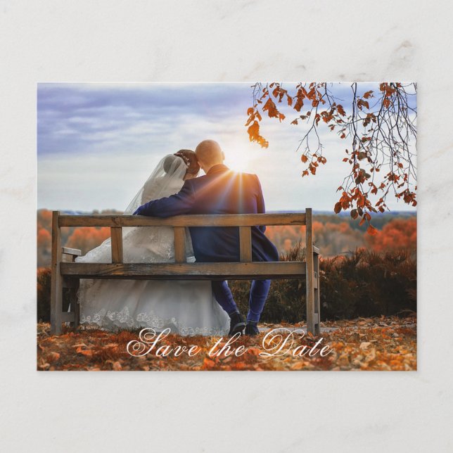 Cartão Postal Salvar a Data Noiva e Noivo (Frente)