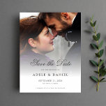 Cartão Postal Salvar a Foto de Casamento de Data<br><div class="desc">Foto personalizada salva o cartão postal do casamento.</div>
