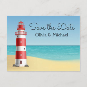 Cartão Postal Salvar Data de Casamento Encontro de Noivado Praia