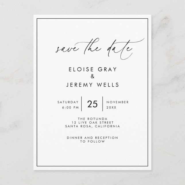 Cartão Postal Salvar o Cartão-postal de data (Frente)