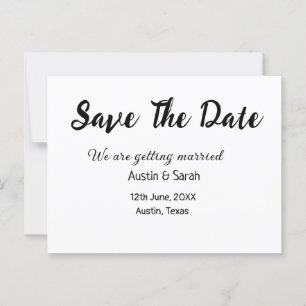 Cartão Postal Salvar o texto moderno do site de casamento QR da