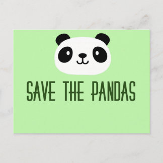 Cartão Postal Salvar Os Pandas