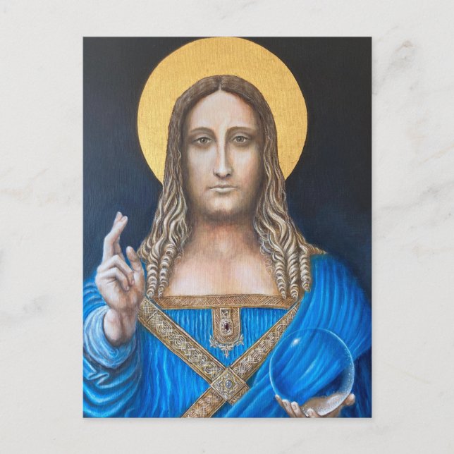 Cartão Postal Salvator Mundi (Frente)