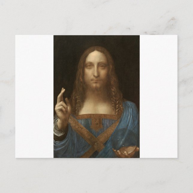 Cartão Postal Salvator Mundi by Leonardo da Vinci (Frente)