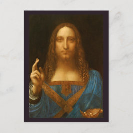 CARTÃO POSTAL SALVATOR MUNDI FINE ART IMPRESSÃO