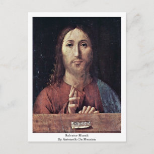 Cartão Postal Salvator Mundi Por Antonello Da Messina