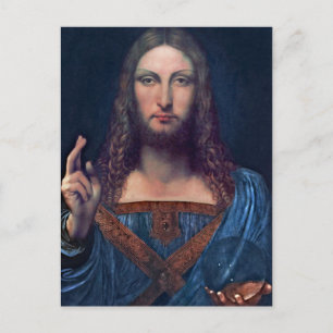 Cartão Postal Salvator Mundi por Leonardo da Vinci