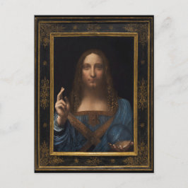 Cartão Postal Salvator Mundi por Leonardo da Vinci cerca de 1500