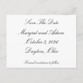 Cartão Postal Salve A Data