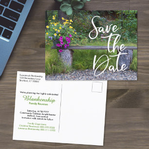 Cartão Postal Salve A Data Da Reunião Da Família Rustic Rural Fl