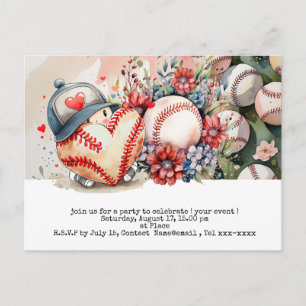 Cartão Postal Salve a data do beisebol