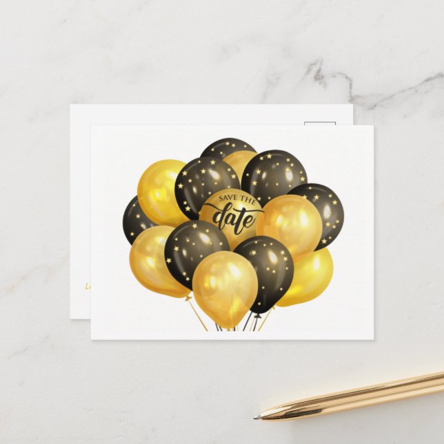 Cartão postal Salve a Data para Todas as Ocasões (Frente/Verso In Situ)