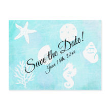 Salve a data Seashell Seashide Themed Wedding