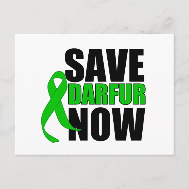 Cartão Postal Salve Darfur Agora (Frente)