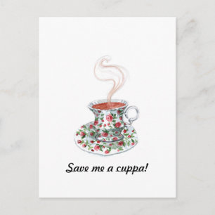 Cartão Postal Salve/Faça-me um Cuppa!