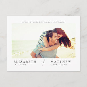 Cartão Postal Salve Nossa Nova Data Simples Casamento Personaliz