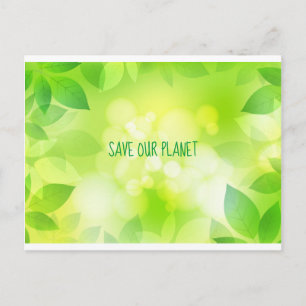 Cartão Postal Salve nosso cartão-postal ambiental do planeta
