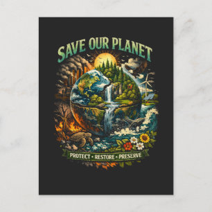 Cartão Postal Salve nosso planeta
