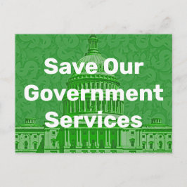 Cartão Postal Salve nossos serviços de Governo