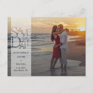 Cartão Postal Salve o casamento de fotos da faixa de sobreposiçã