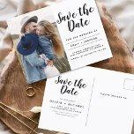 Cartão Postal Salve o Data Boho Minimalista Photo Modern<br><div class="desc">Capture a essência da sua história de amor com o nosso Cartão-postal Minimalista de Foto para Salvar o Data Boho. Este postal é uma fusão de minimalismo contemporâneo e charme boêmico, fazer a escolha perfeita para anunciar seu próximo casamento. Apresentando sua querida foto de noivado, este cartão-postal se torna uma...</div>