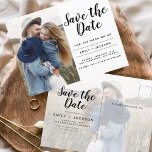 Cartão Postal Salve o Data Boho Minimalista Photo Modern<br><div class="desc">Capture a essência da sua história de amor com o nosso Cartão-postal Minimalista de Foto para Salvar o Data Boho. Este postal é uma fusão de minimalismo contemporâneo e charme boêmico, fazer a escolha perfeita para anunciar seu próximo casamento. Apresentando sua querida foto de noivado, este cartão-postal se torna uma...</div>