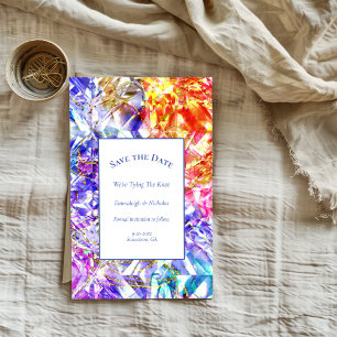 Cartão Postal Salve o Dia com Diamante de Cristal de Cores de Fe
