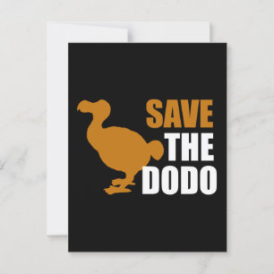 Cartão Postal Salve O Pássaro Dodo! Novelty Engraçado Pin