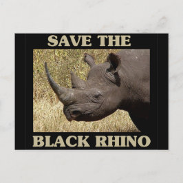 Cartão Postal Salve o Rino Negro