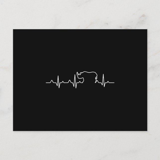 Cartão Postal salve o ritmo cardíaco do dia do rinoceronte para  (Frente)