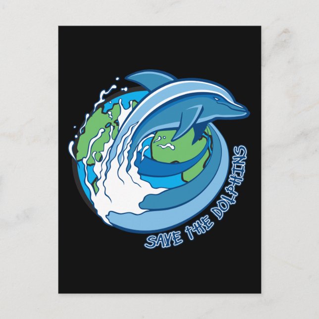 Cartão Postal Salve os Golfinhos (Frente)