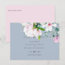 Sálvia Magnólias Rosa Eucalipto Datas de Casamento