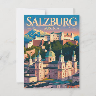 Cartão Postal Salzburg Áustria