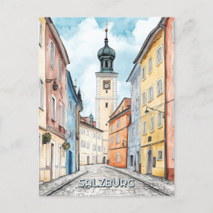 Cartão Postal Salzburg Áustria